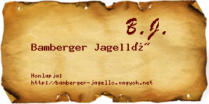 Bamberger Jagelló névjegykártya